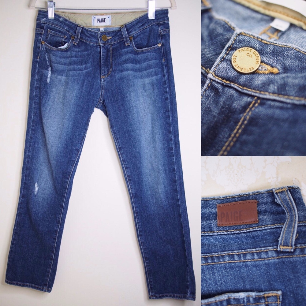 PAIGE Skyline Skinny Blue Jeans in Size 27